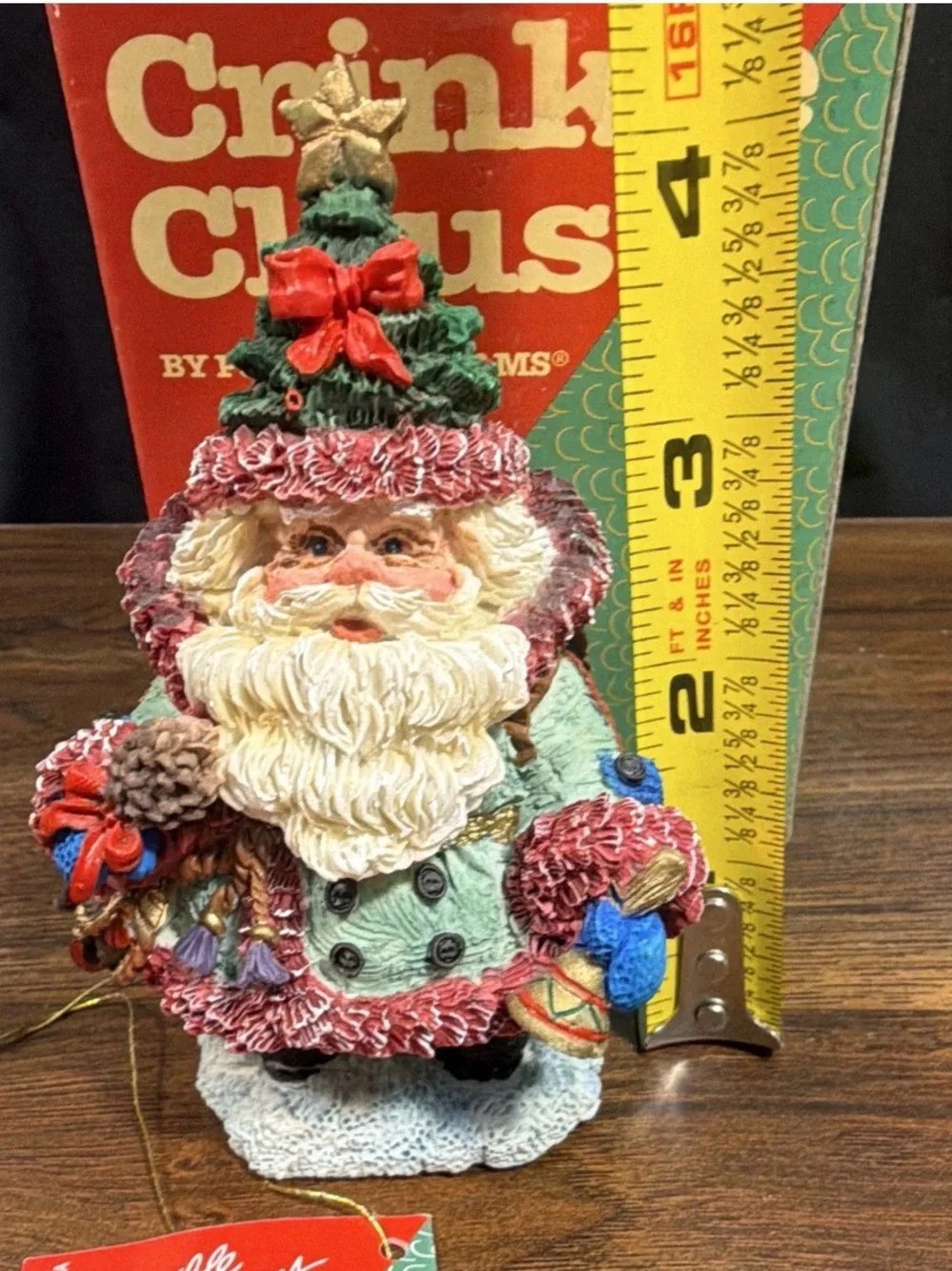 Vintage Crinkle Claus Possible Dreams Russian Santa Claus Resin Figurine 1994